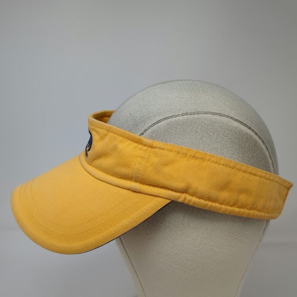 Old Navy Yellow Visor One Size Cotton Embroidered Logo Strapback Hat Contrast View 3